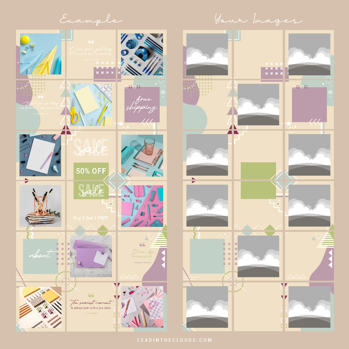 Festive - Instagram Puzzle Feed Backgrounds