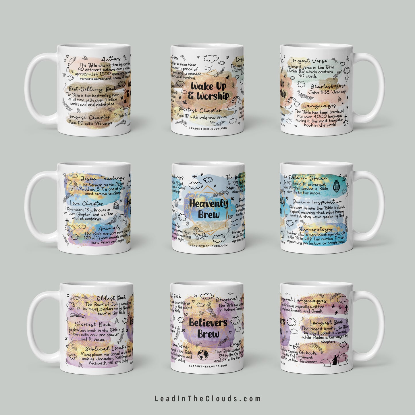 Bible Facts x 6 - Mug Digital Design