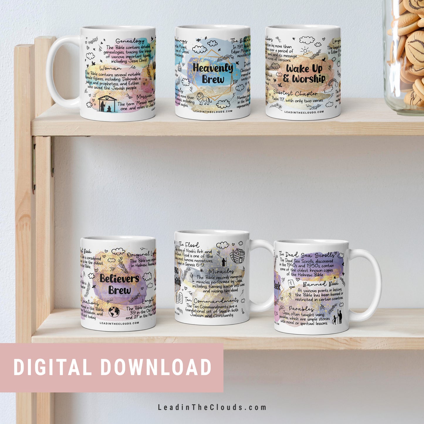 Bible Facts x 6 - Mug Digital Design