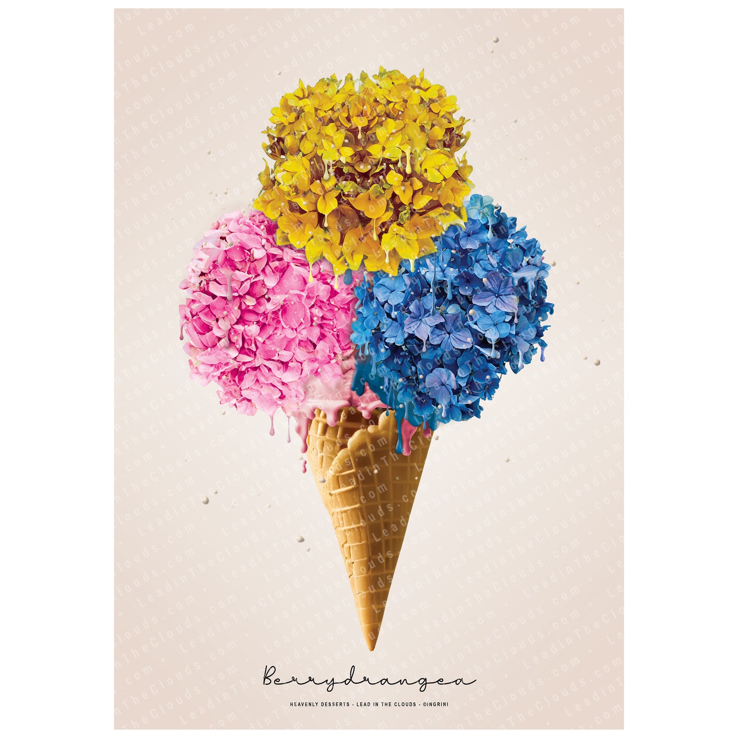 Floral Ice Cream Dream Collection - Set of 3