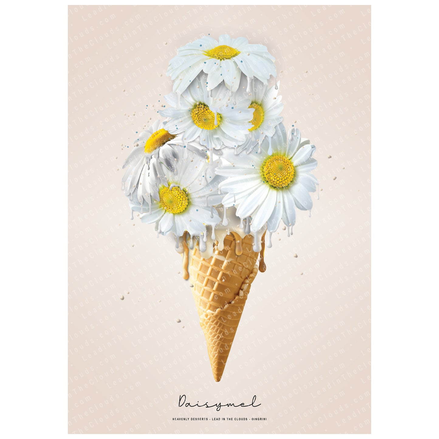 Floral Ice Cream Dream Collection - Set of 3