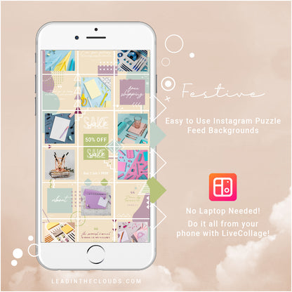 Festive - Instagram Puzzle Feed Backgrounds