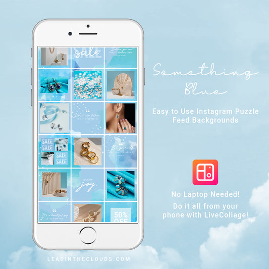 Something Blue - Instagram Puzzle Feed Backgrounds