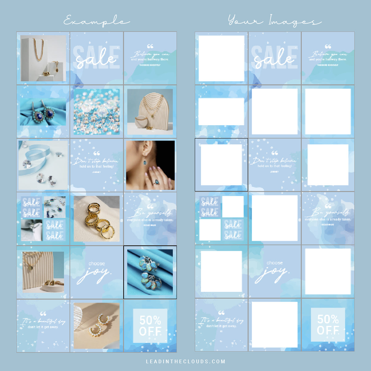 Something Blue - Instagram Puzzle Feed Backgrounds