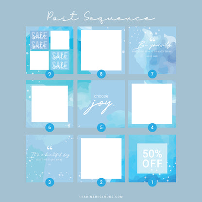 Something Blue - Instagram Puzzle Feed Backgrounds