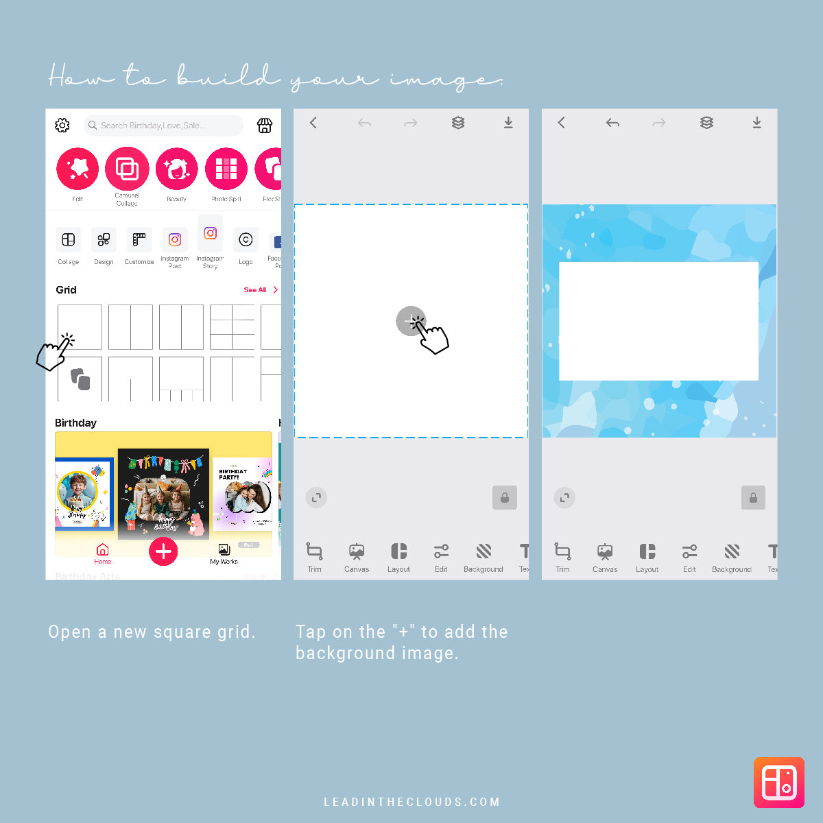 Something Blue - Instagram Puzzle Feed Backgrounds