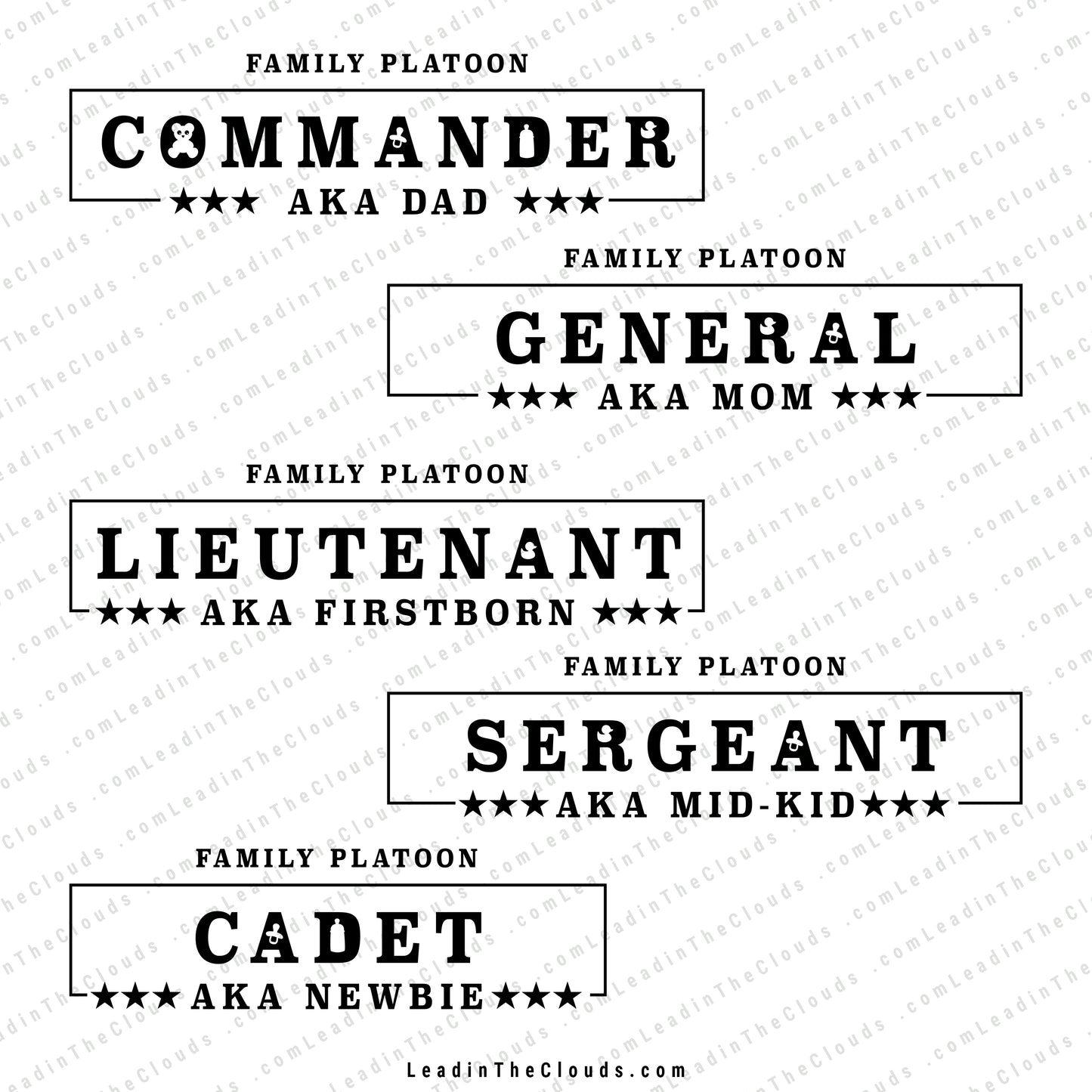 Military - Family Matching Sets - Digital Download