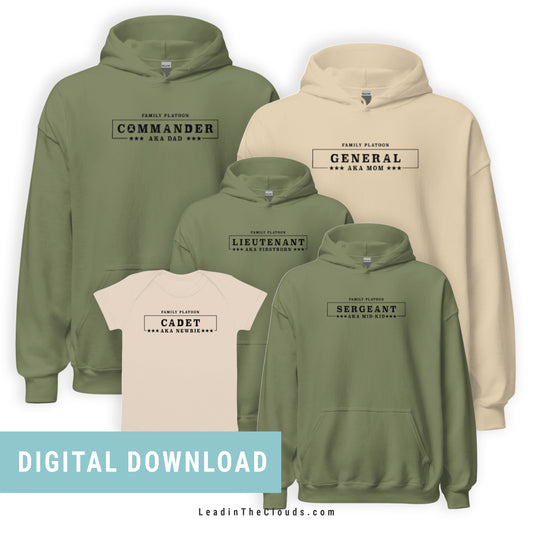 Military - Family Matching Sets - Digital Download