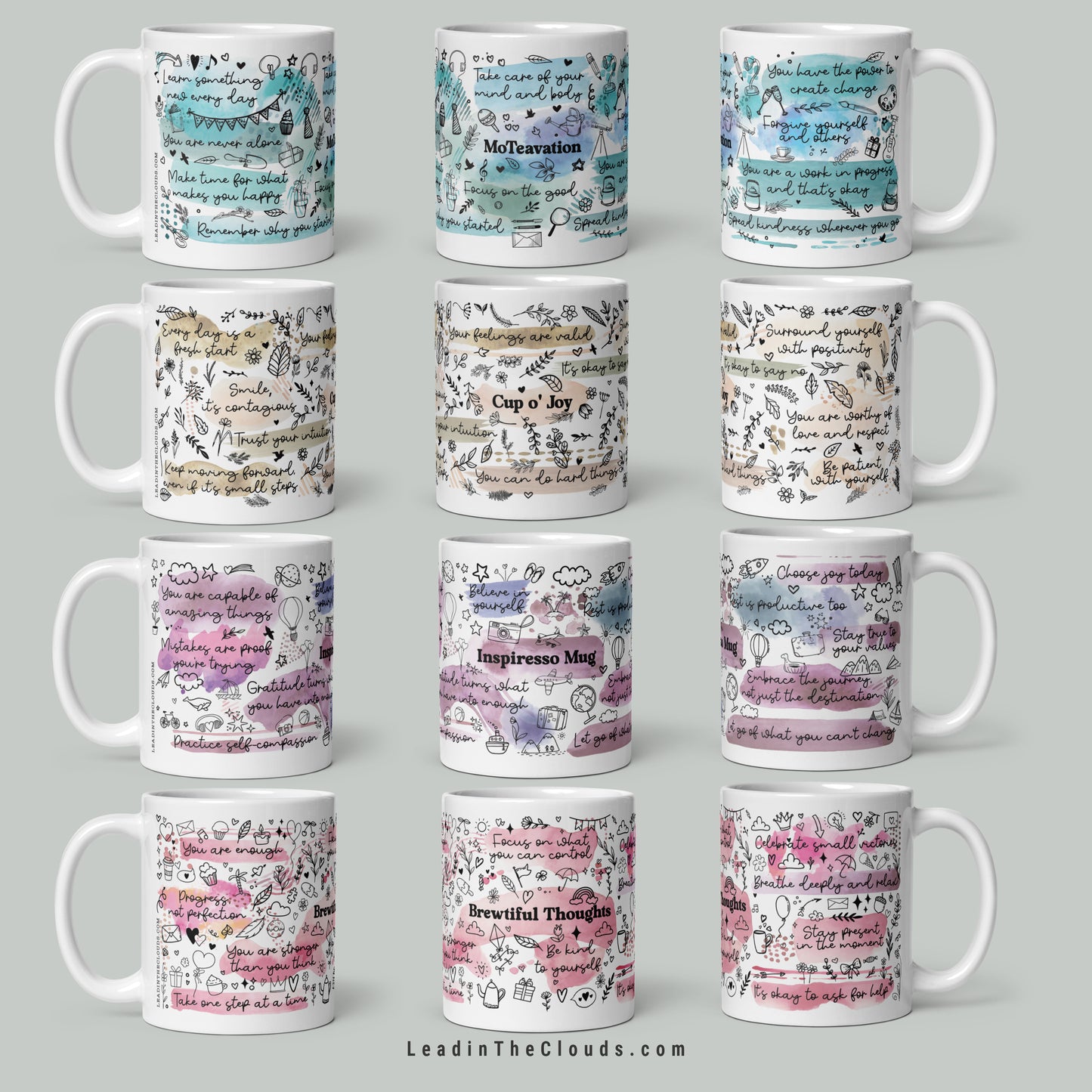 Daily Reminders x 4 - Mug Digital Design